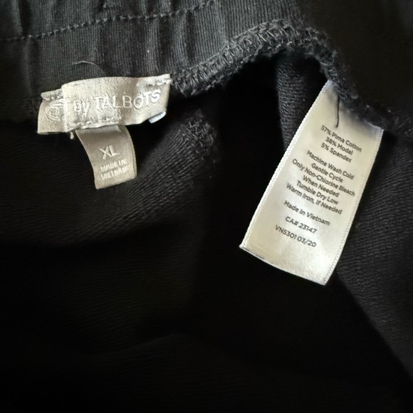 EUC T by Talbots Black Lounge Pants SZ XL; also in navy in other listing - Picture 5 of 11